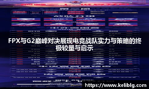 pg模拟器FPX与G2巅峰对决展现电竞战队实力与策略的终极较量与启示