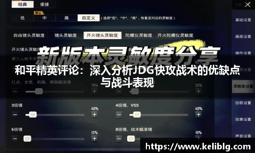 pg模拟器和平精英评论：深入分析JDG快攻战术的优缺点与战斗表现