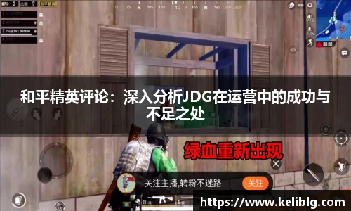 pg模拟器和平精英评论：深入分析JDG在运营中的成功与不足之处